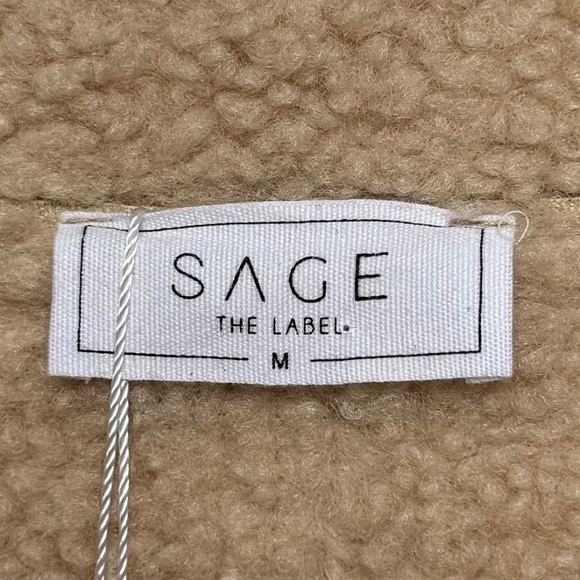 Sage The Label | Anthropologie | Bowie Jacket | M | Camel | Faux Shearling Moto - Picture 6 of 15